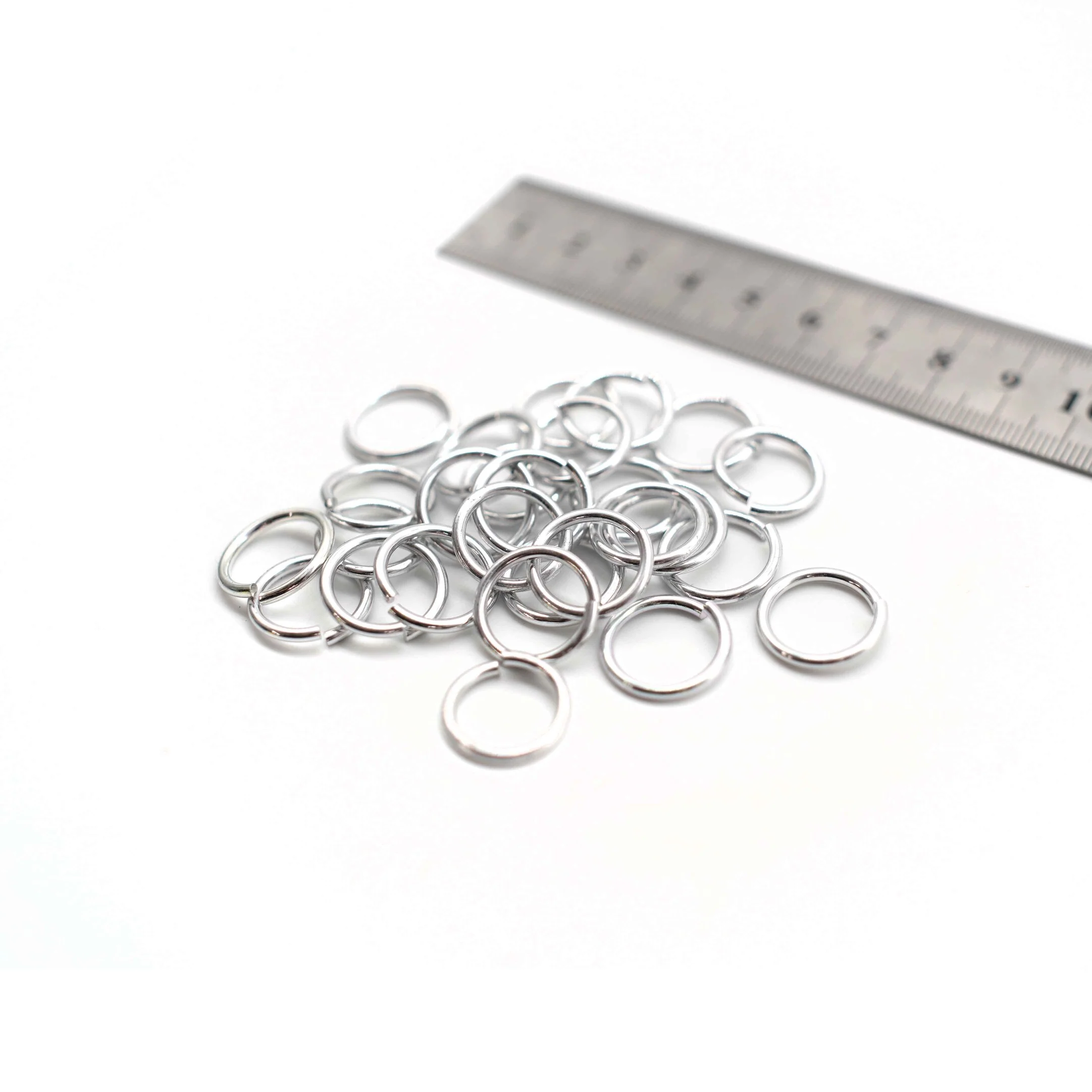 Jump Rings - 15mm - Bright Aluminium - 50g (Approx. 175 Rings)